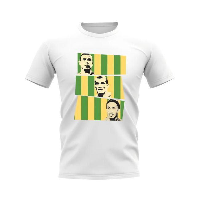 Performance Ronaldo Rivaldo Ronaldinho Brazil Trio T-Shirt (White)