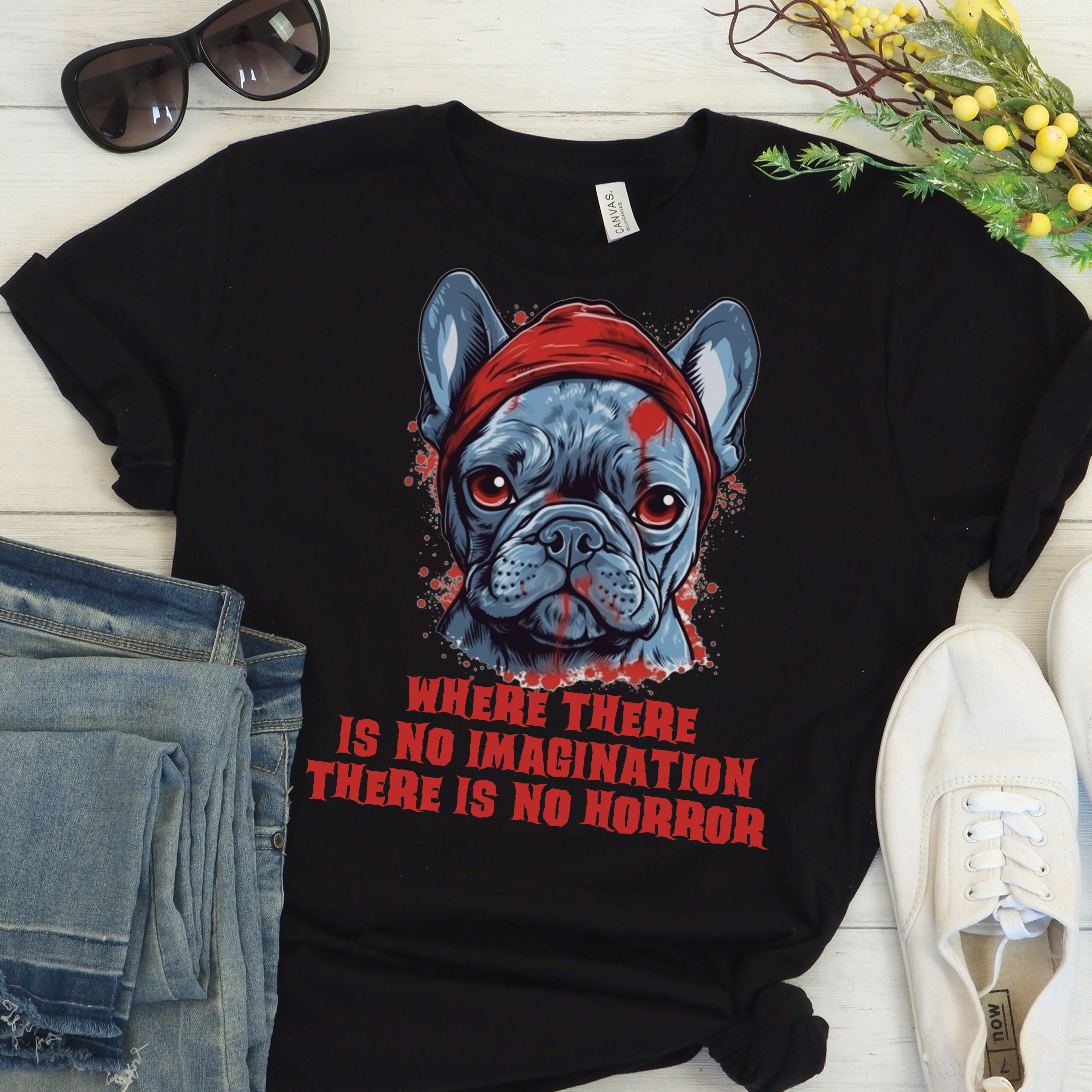 French Bulldog Spooky Frenchie Unisex T Shirt Durable Dog Item