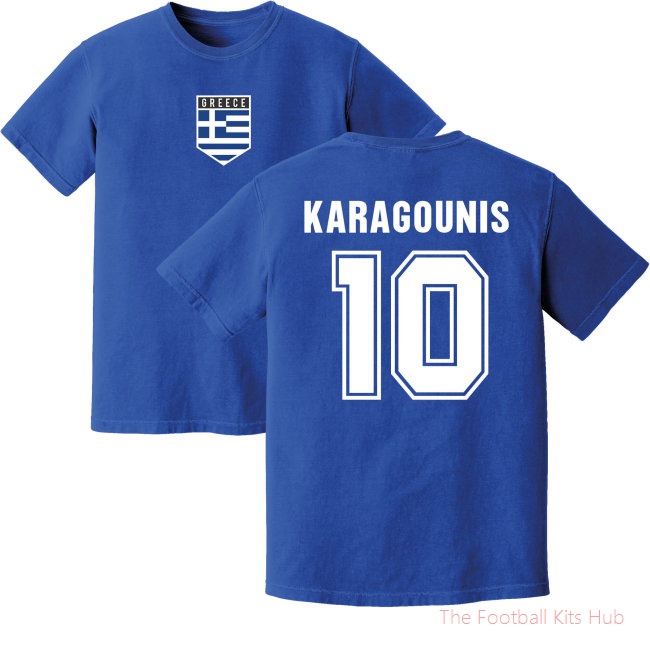 Men Karagounis Greece Training Jersey (Blue) UEFA Euro