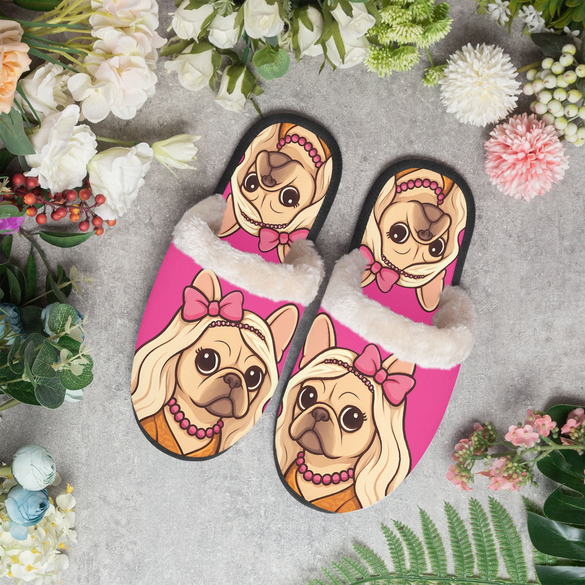 Pickle - Everyday Cozy Winter Slippers For Frenchie Fans