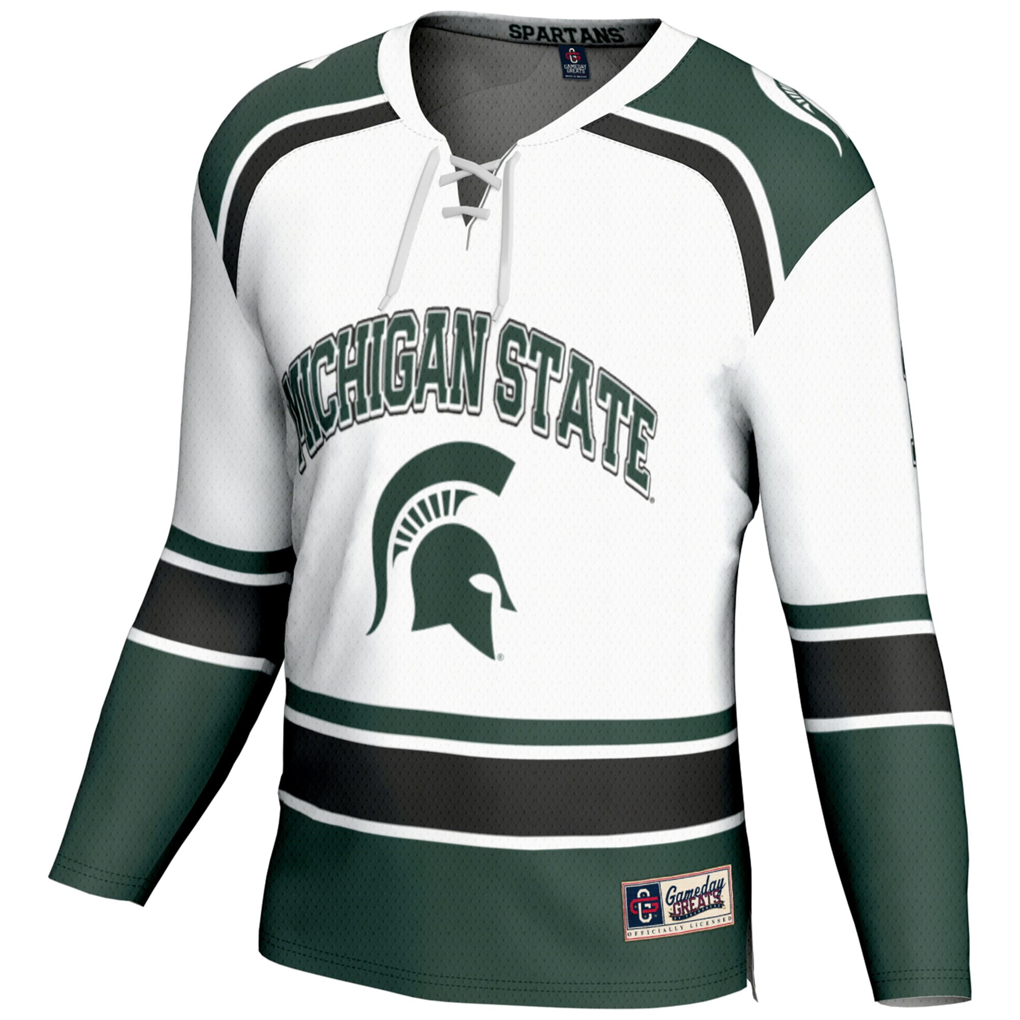 [DDG] Michigan State Spartans GameDay Greats Hockey Jersey - White