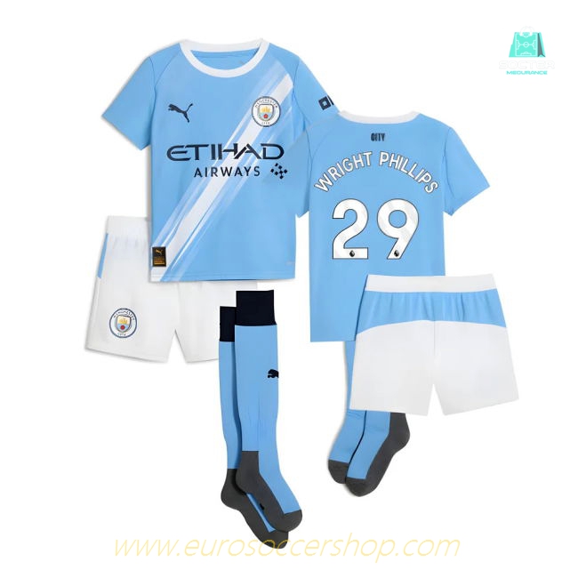 2025-2026 Man City Home Mini Kit (Wright Phillips 29)