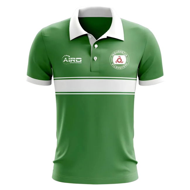 Replica Ingushetia Concept Stripe Polo Shirt (Green) Match
