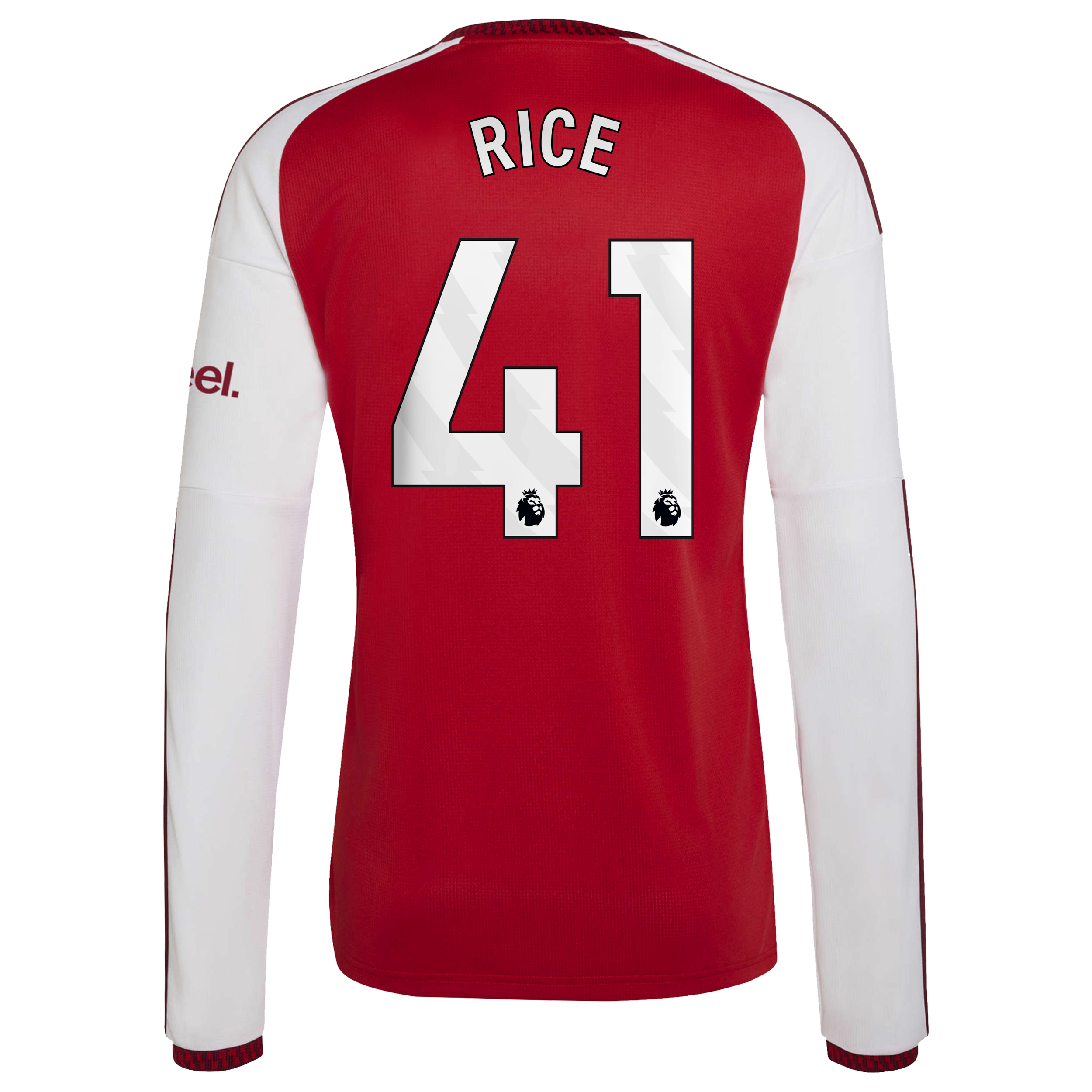 [LK] Declan Rice #41 Arsenal 2026/27 Home Replica Long Sleeve Jersey - Red