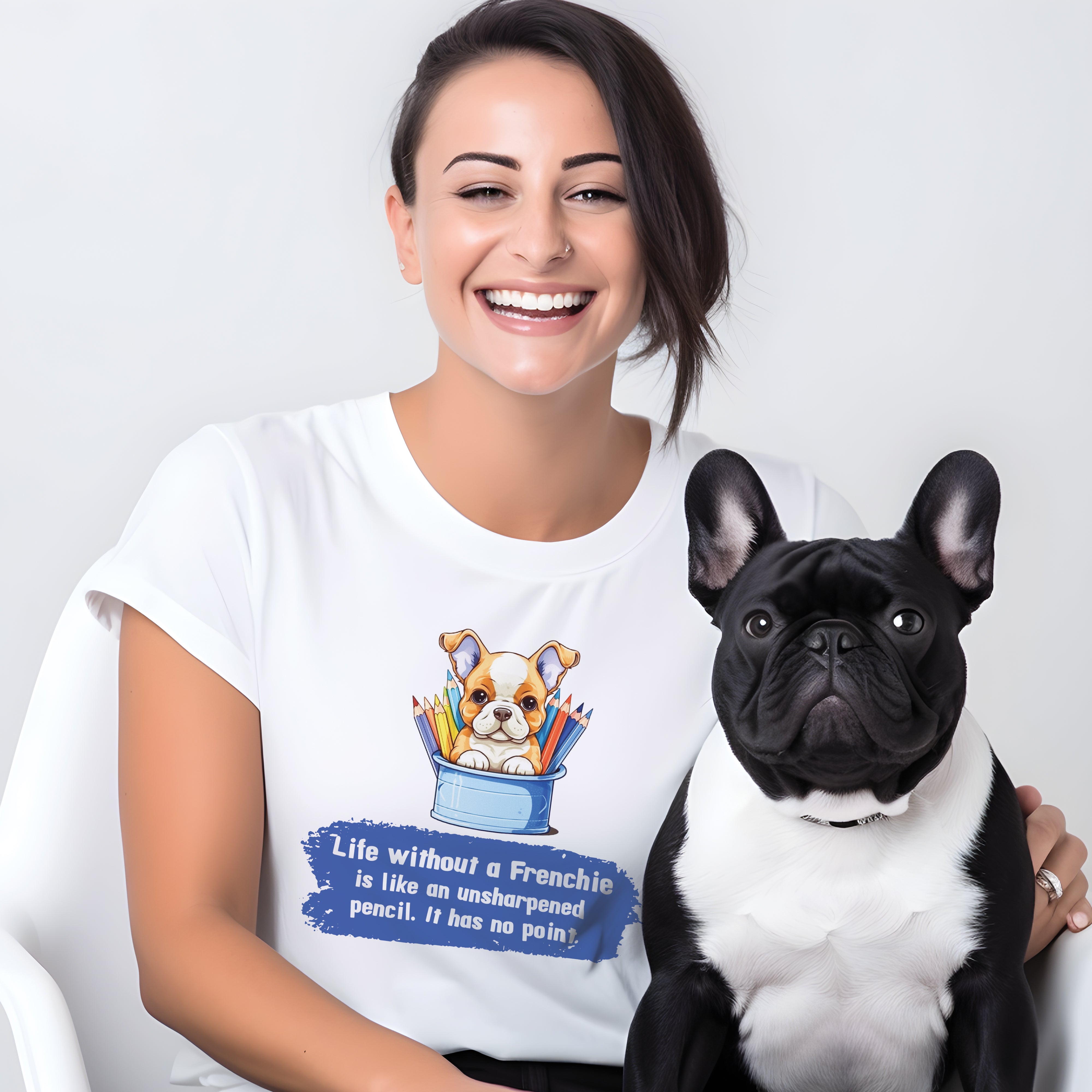 French Bulldog Elegant Frenchie Spirit Tee Unisex T Shirt Durable Dog Item