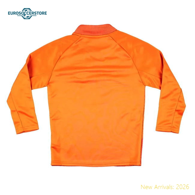 2023-2024 Man City Pre-Match LS Sweat Top (Orange) - Kids