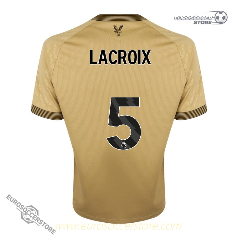 Away Jersey of Crystal Palace for the 25 - 26 season, featuring LACROIX with the number 5