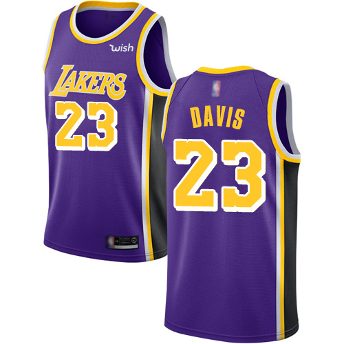 LA Lakers #23 Anthony Davis Elite 2024 Statement NBA Jersey - Purple