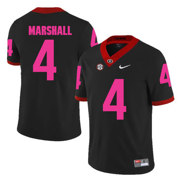 authentic Men's Georgia Dawgs Keith Marshall #4 Black 2024 Football