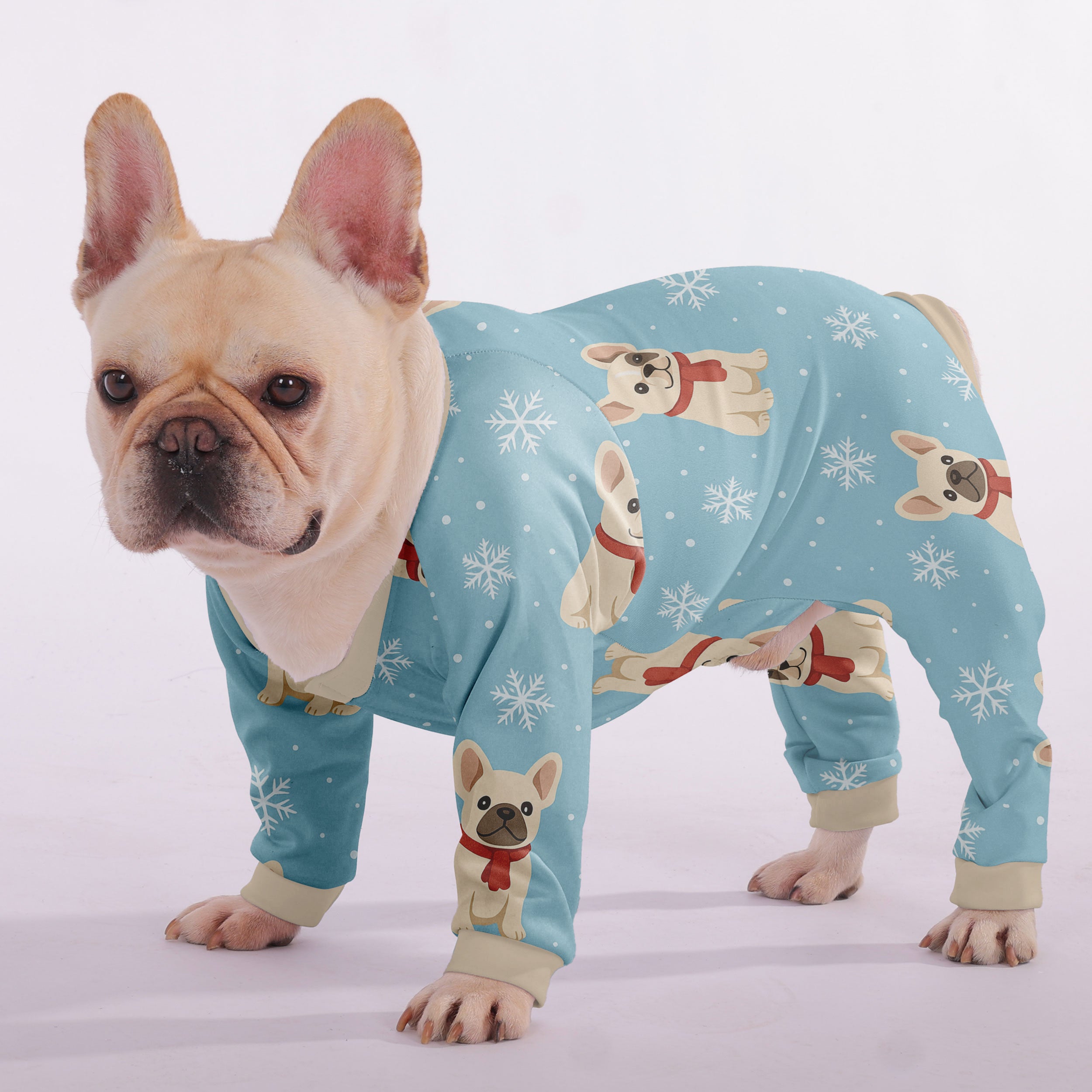 Breed-specific Warm Scout - Safe Frenchie Pajama For French Bulldogs