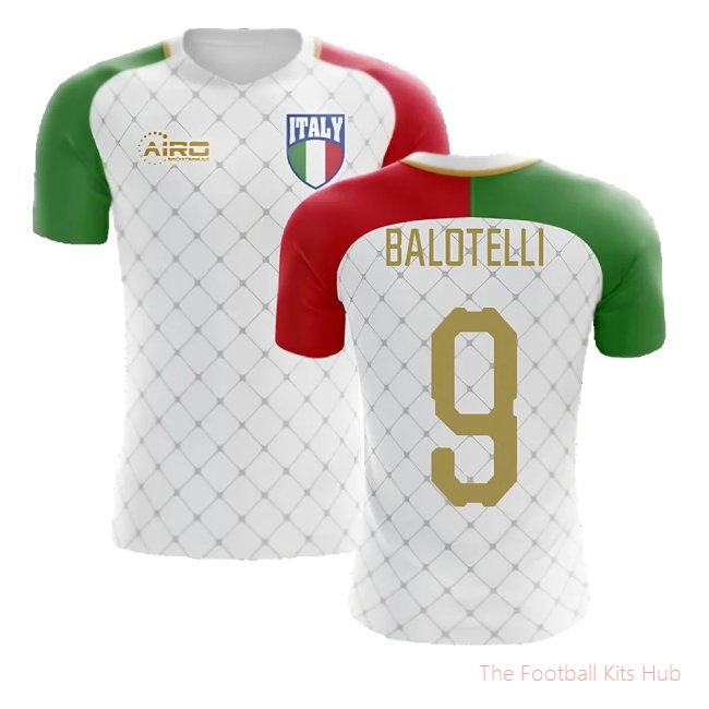 [JED] 2025/26 Italy Away Football Shirt (Balotelli 9)