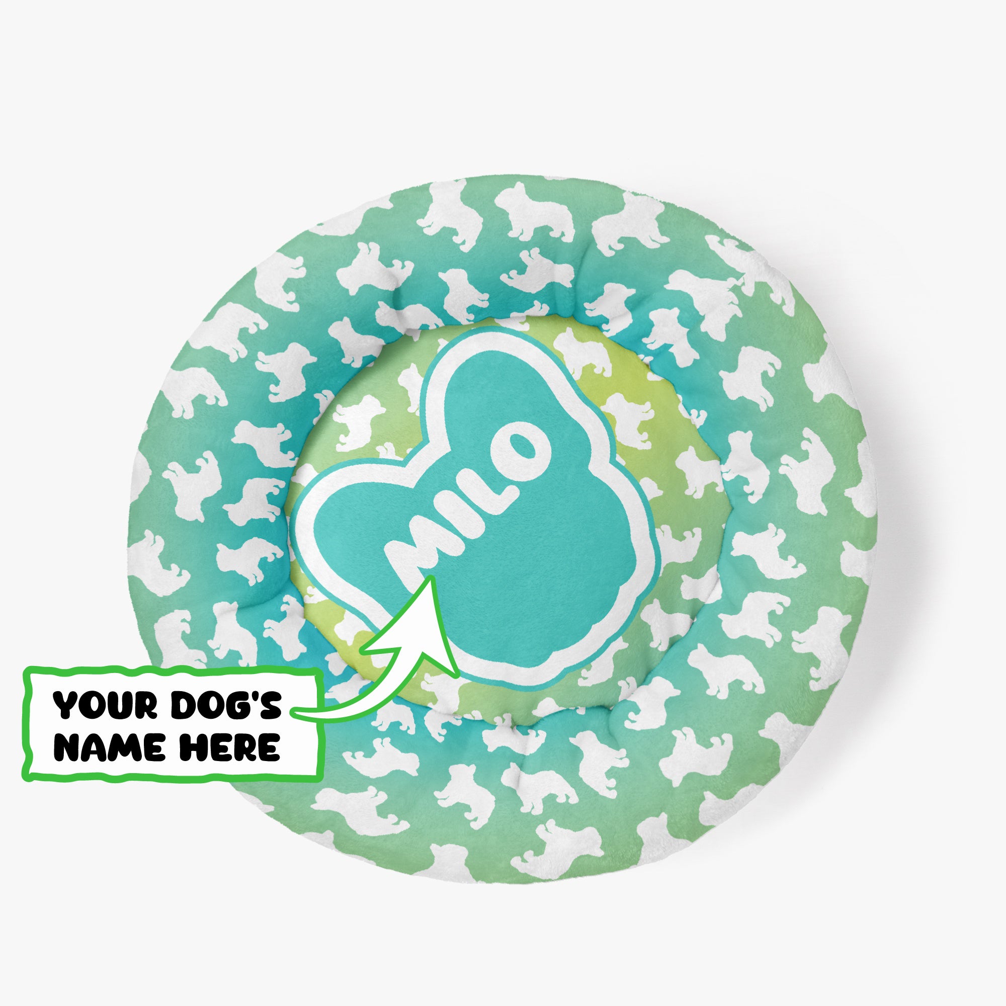 Zeus - Custom Cloud-Comfort Frenchie Bed | Personalized Anti-Anxiety Donut Bed for French Bulldogs