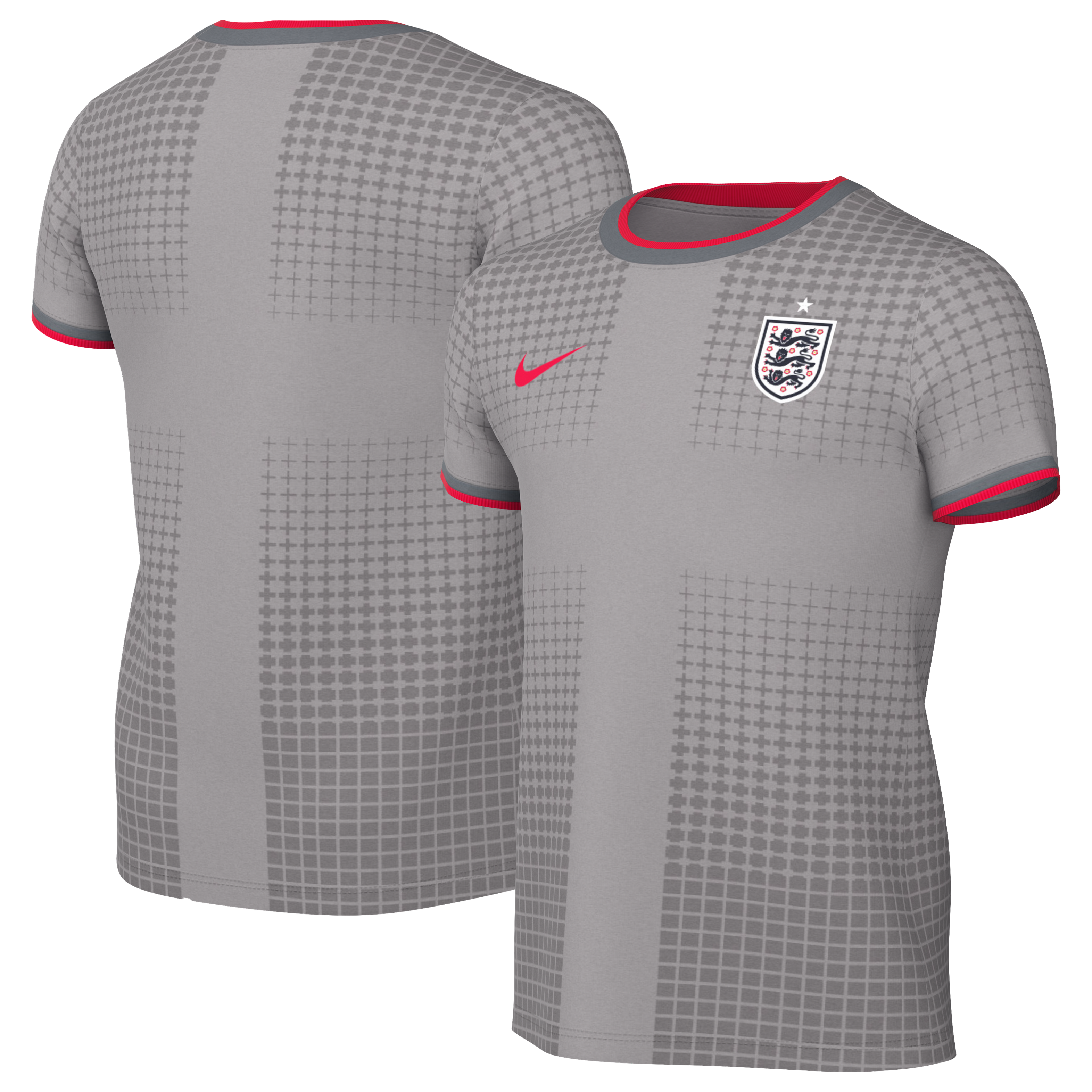 [SJH] England National Team x Palace Youth 2026 Dri-FIT Pre-Match Jersey Top - Gray