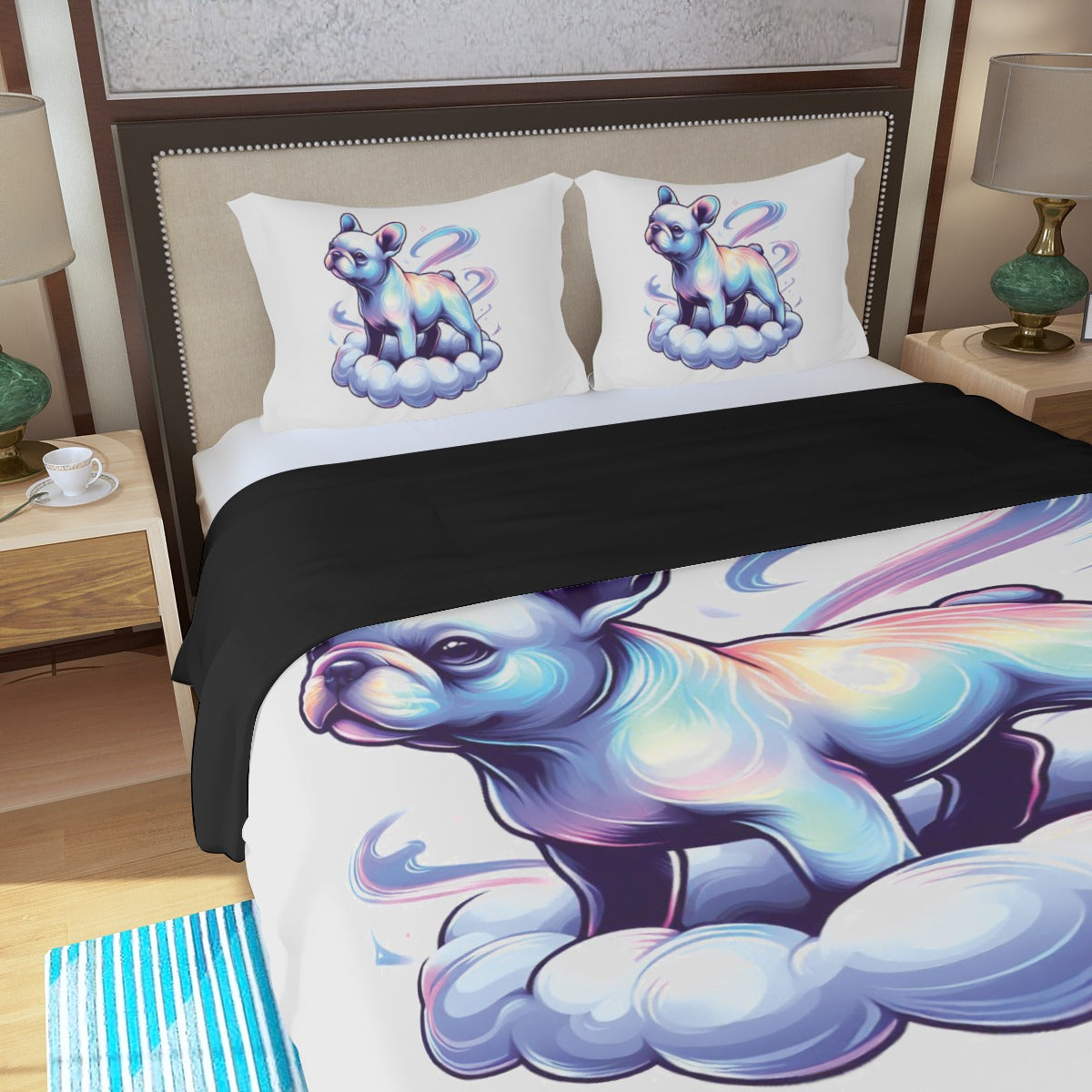 Non-slip Safe Noel - French Bulldog Bedding Set Outdoor Use
