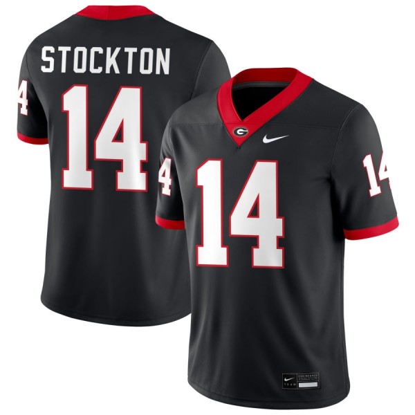 Men Georgia Bulldogs #14 Gunner Stockton Black Nike Stitch Jersey