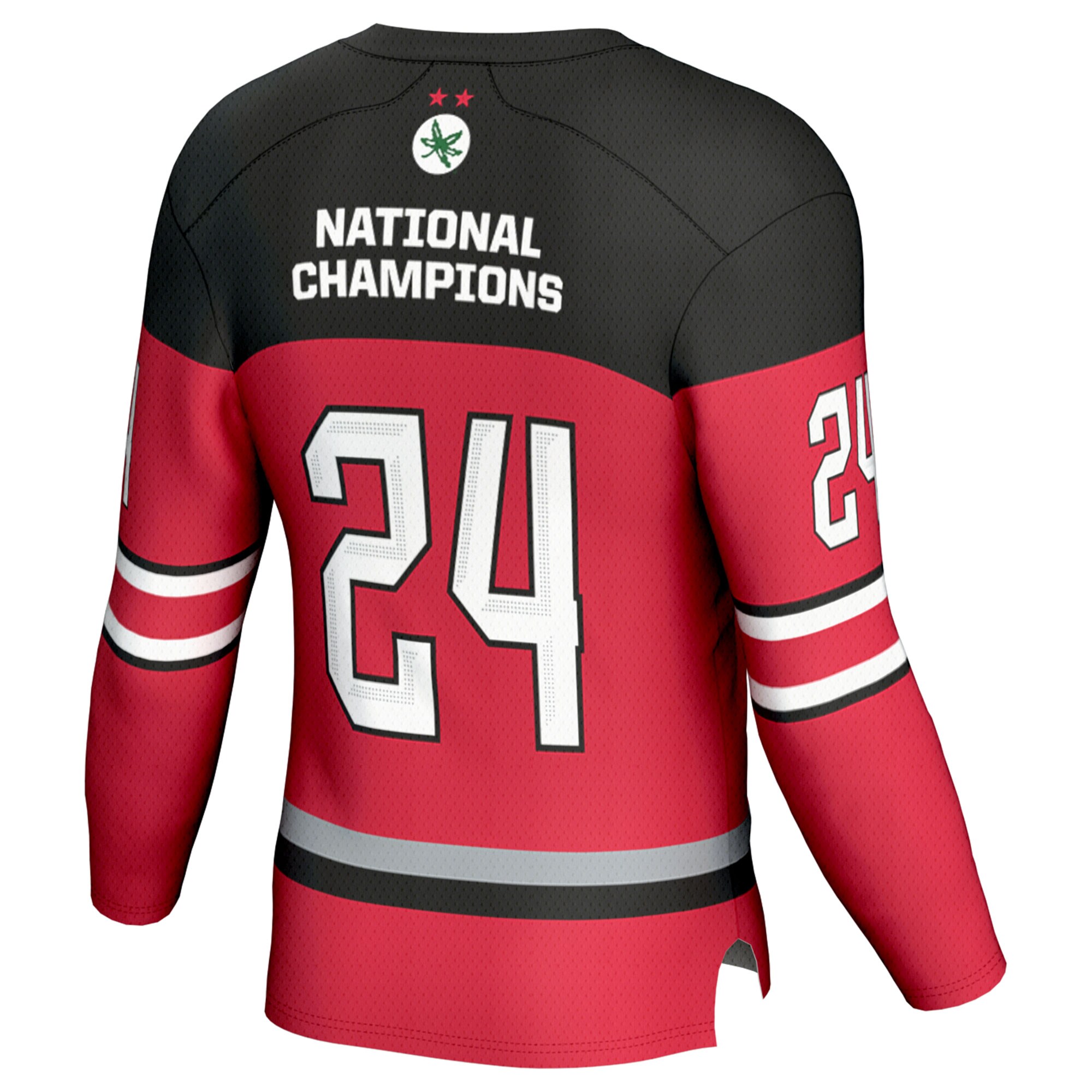 [NJP] Ohio State Buckeyes GameDay Greats Unisex 2024 NCAA Women's Ice Hockey National Champions Fashion Jersey - Scarlet