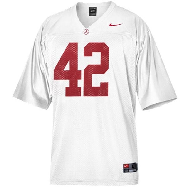 Top-quality Men Alabama Crimson Tide #42 Eddie Lacy White Collection