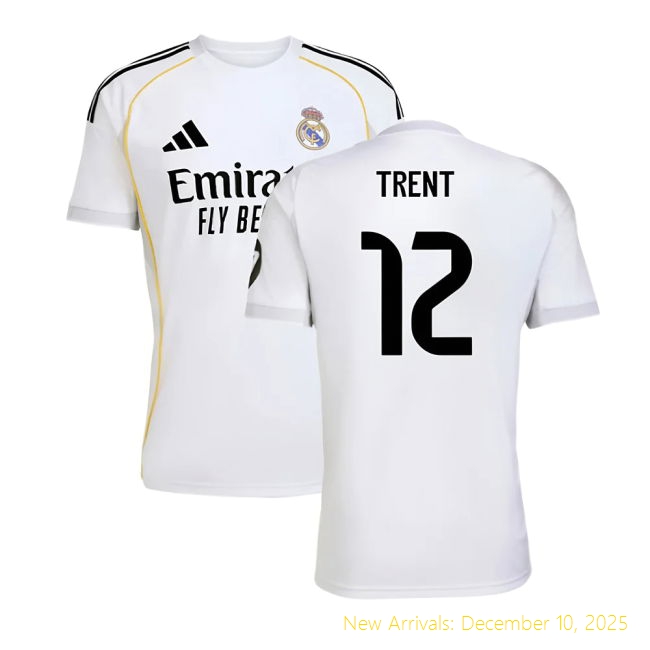 2025-2026 Real Madrid Home Shirt - Performance Football (Trent 12)