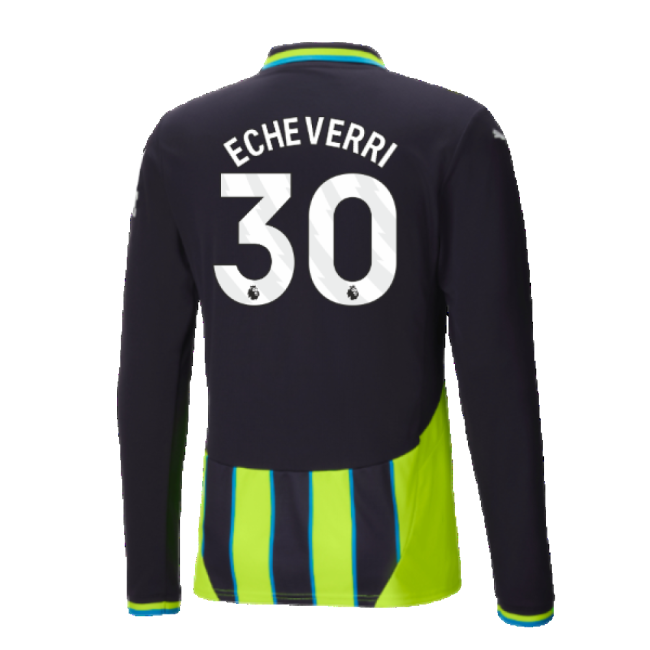 Top Tier Licensed Football Man City Away Long Sleeve Authentic Shi...