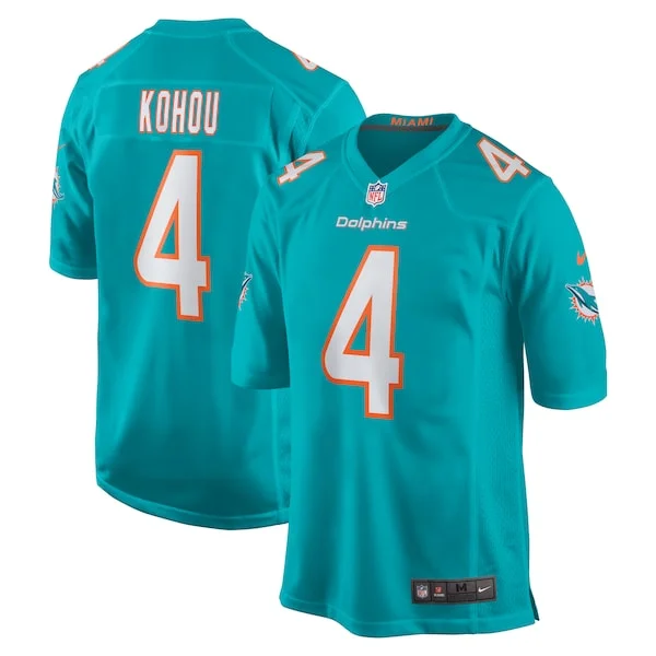 None Kader Kohou Game Jersey - Aqua | NFL Player Jersey | NFL Football