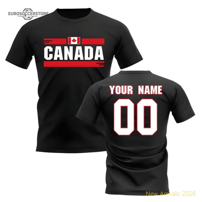 Excellent Personalised Maple Leafs Fan Football T-shirt (black)
