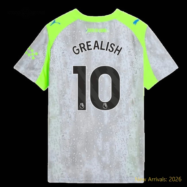 2025-2026 Man City Kids Non-toxic Jersey Grealish Performance Fabric