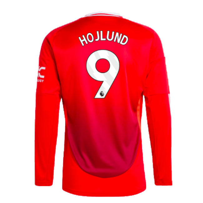 2024-2025 Man Utd Long Sleeve Home Top (Hojlund 9)