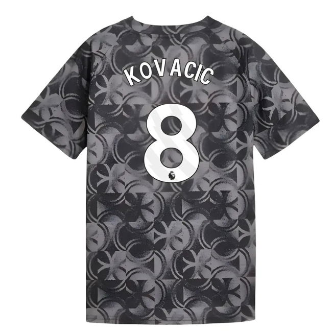 2025-2026 Man City Jersey (Black) - Kids (Kovacic 8) (Black)