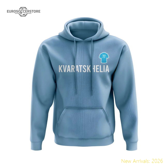 Fan-Favorite Khvicha Kvaratskhelia Napoli Number Hoody (Sky)