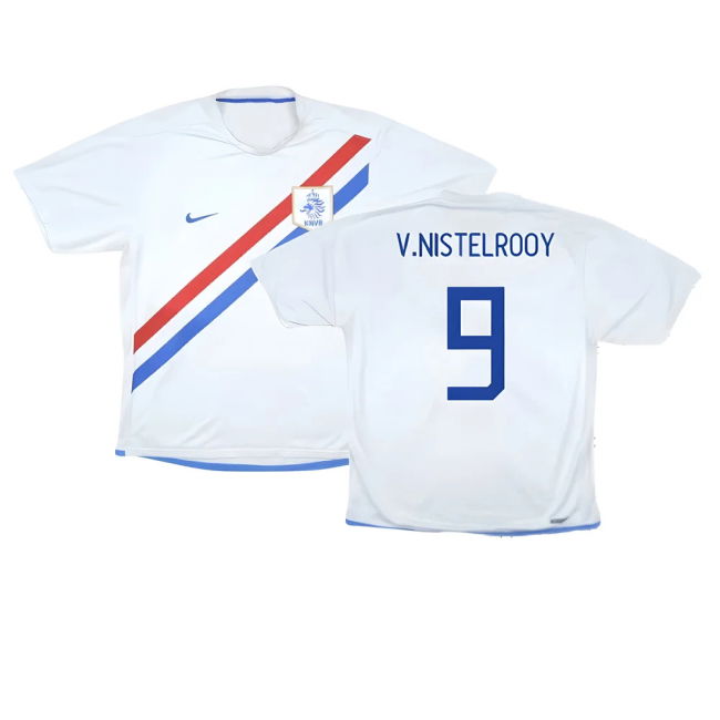 Holland 2006-08 Away Shirt ((Very Good) S) (V.Nistelrooy 9)
