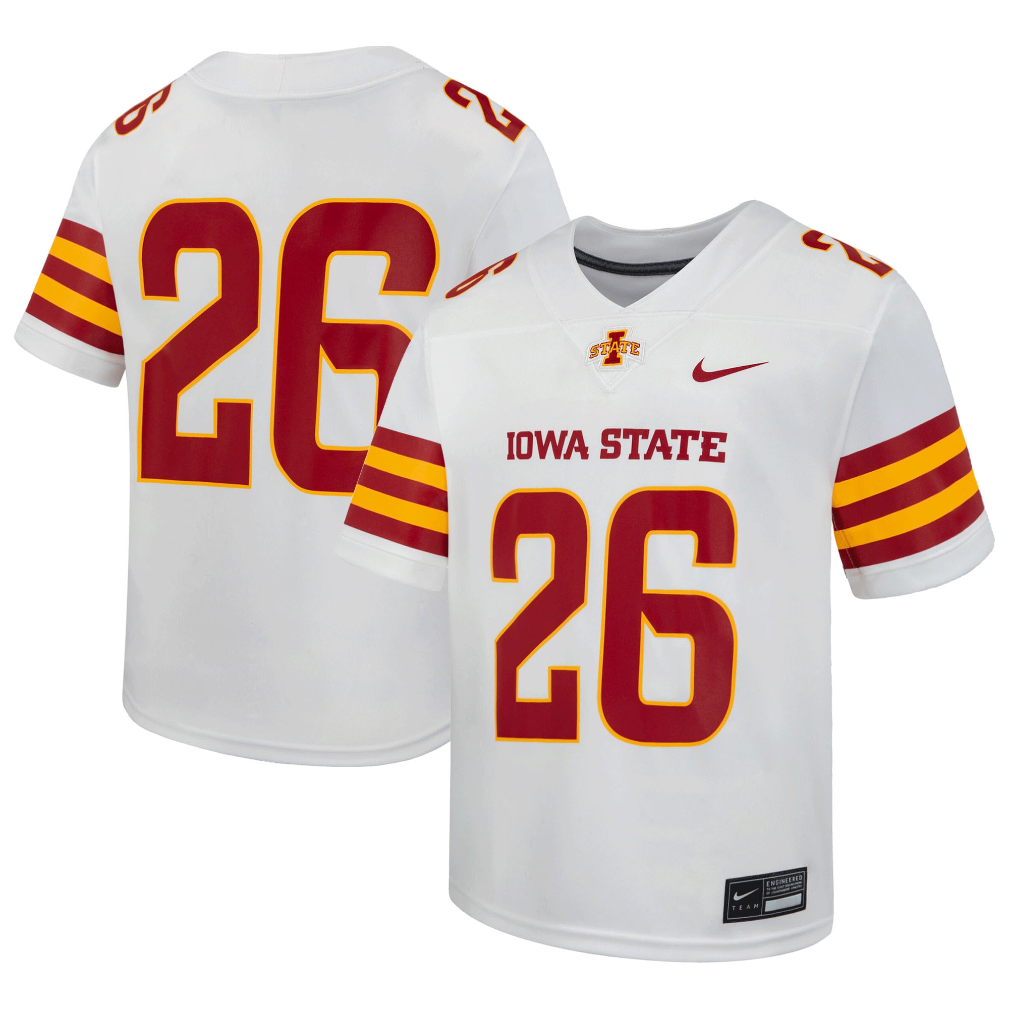 Iowa State Cyclones Youth Replica Football Jersey - White