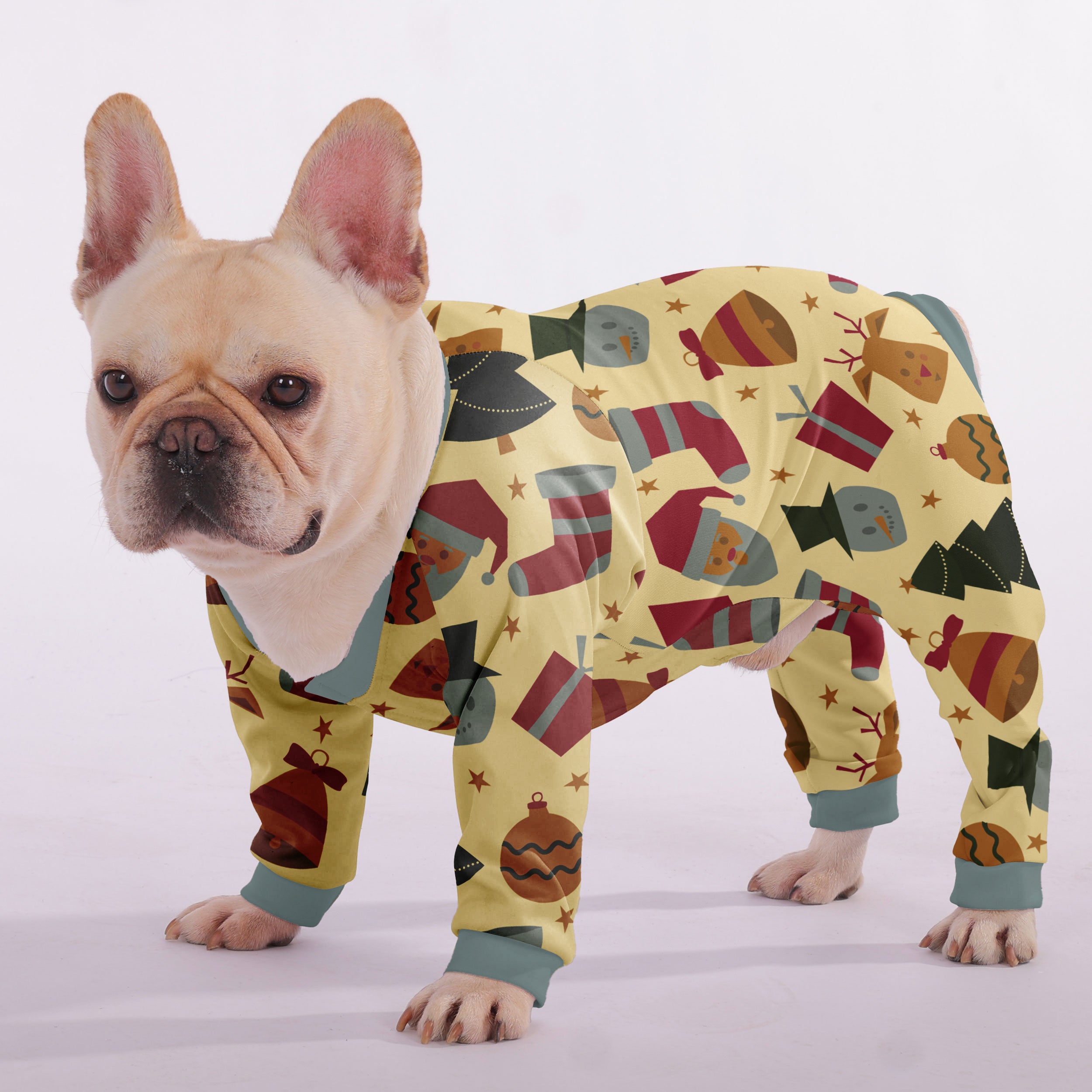 Christmas - Safe Matching Pajama Set For Frenchie Lovers Indoor Use