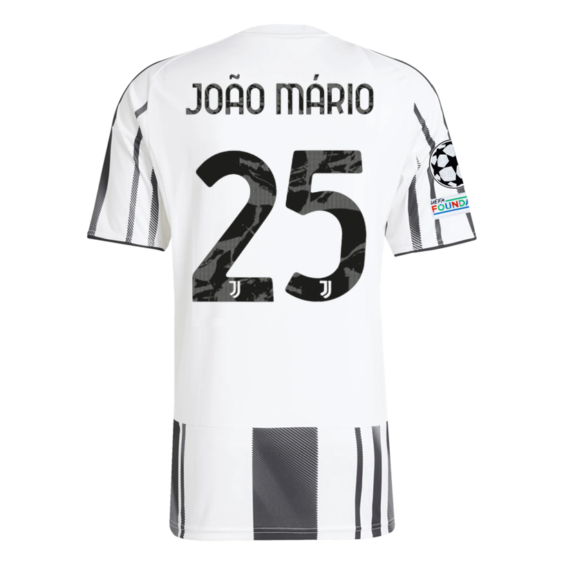 Juventus Joao Mario 2025-2026 UCL Home Jersey – Authentic Shirt