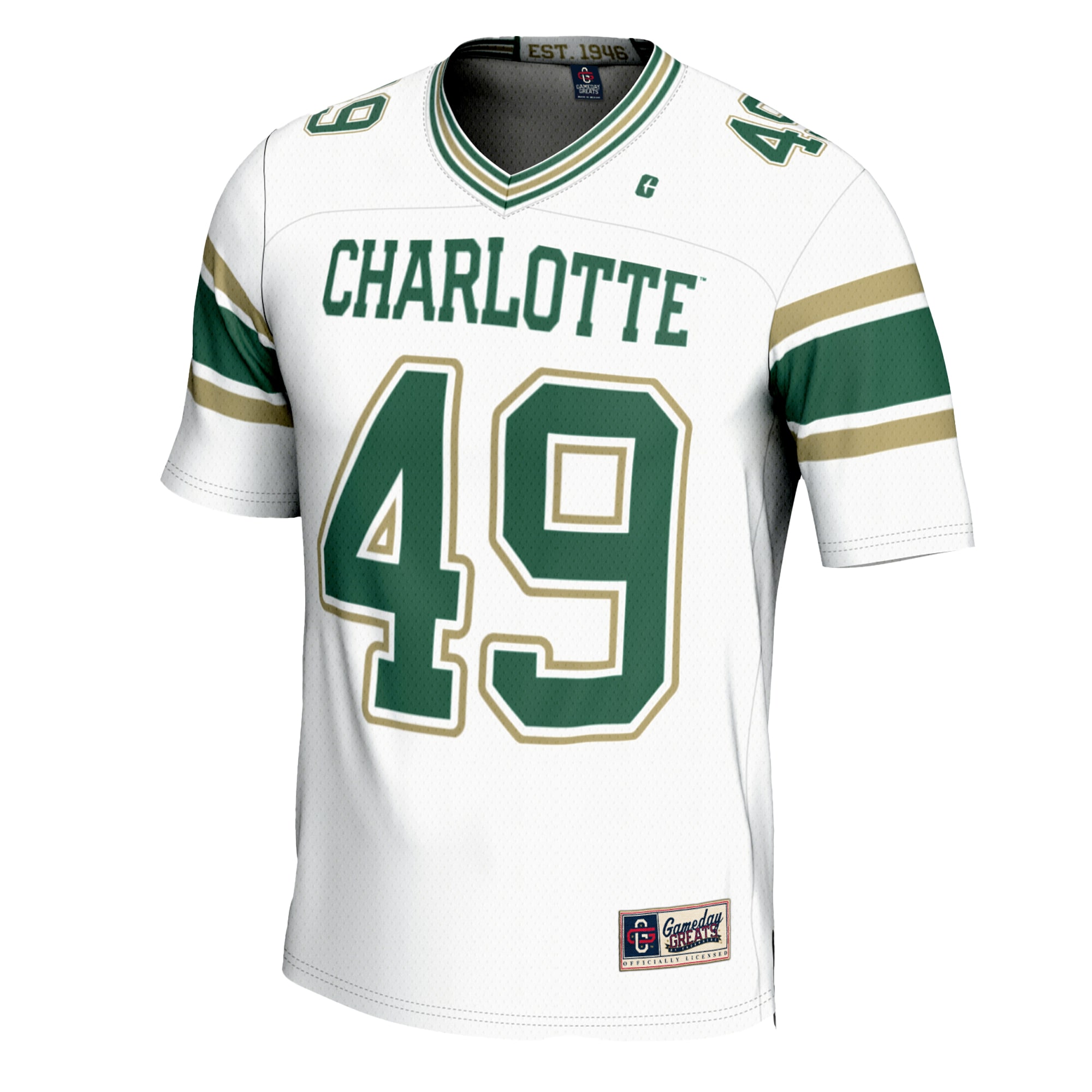 #49 Charlotte 49ers GameDay Greats Youth 2026 Season Football Jersey - White