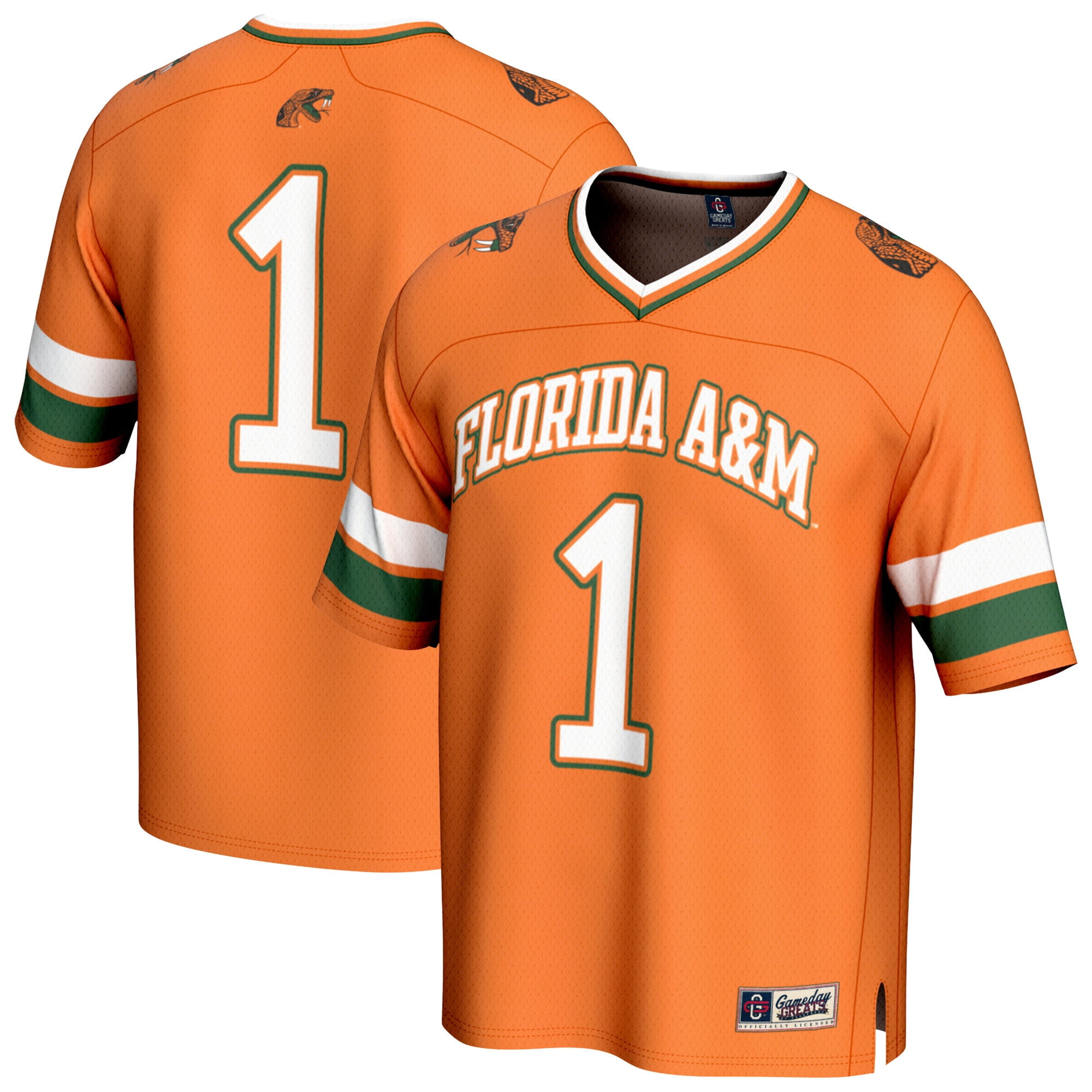 #1 Florida A&M Rattlers GameDay Greats Unisex Collegiate Football Fashion 26/27 Football Jersey - Orange