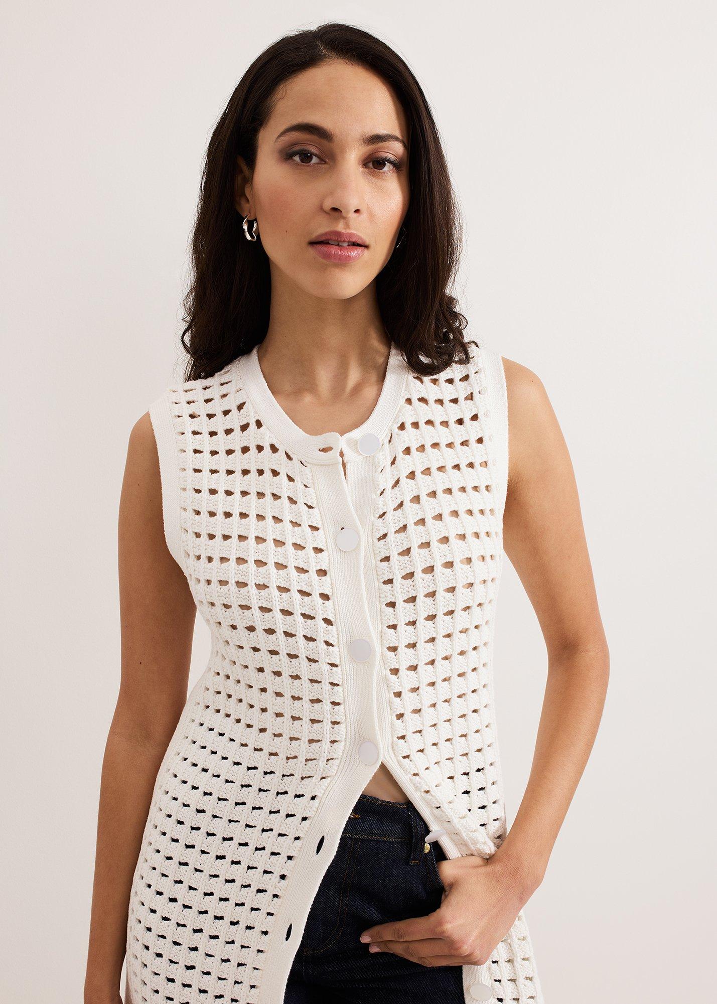Polly Longline Crochet Cardigan