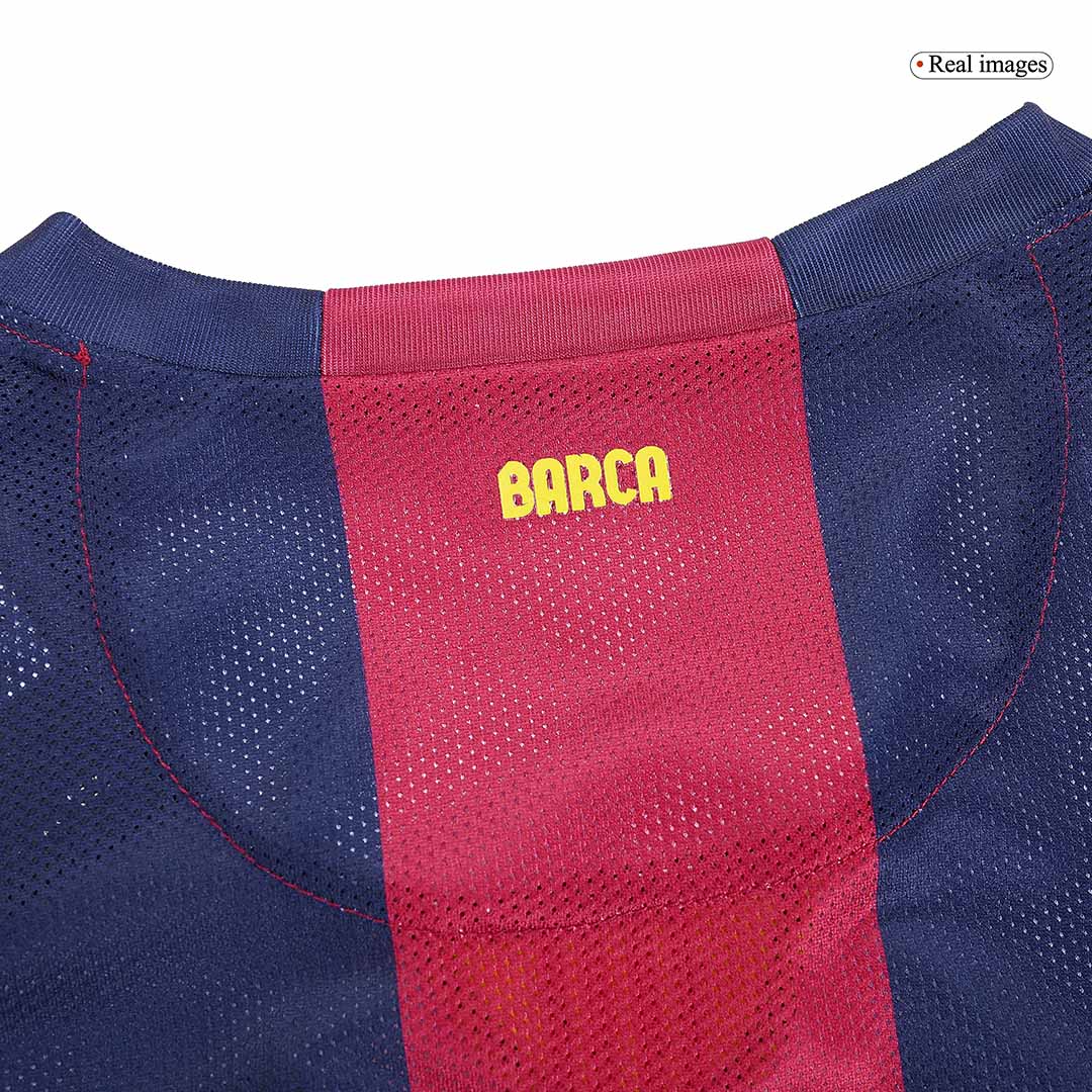 Retro NEYMAR JR #11 2014/15 Barcelona Home Long Sleeve Soccer JerseyAu