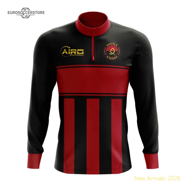 Superior Angola Concept Football Half Zip Midlayer Top (black-red)