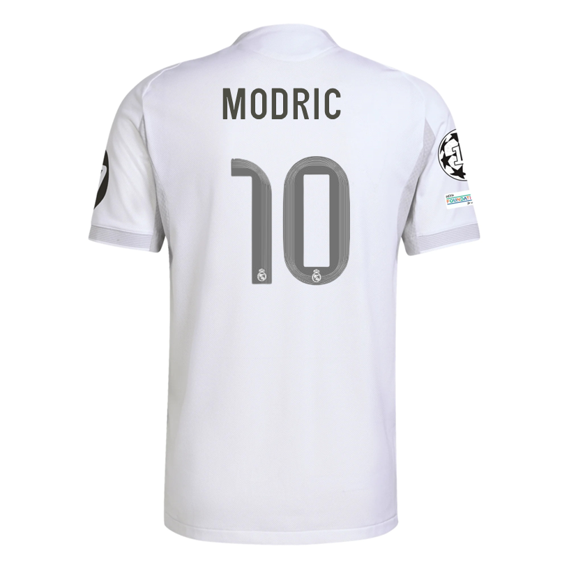 Luka Modric Real Madrid Home Soccer Jersey 25/26 Champions League White