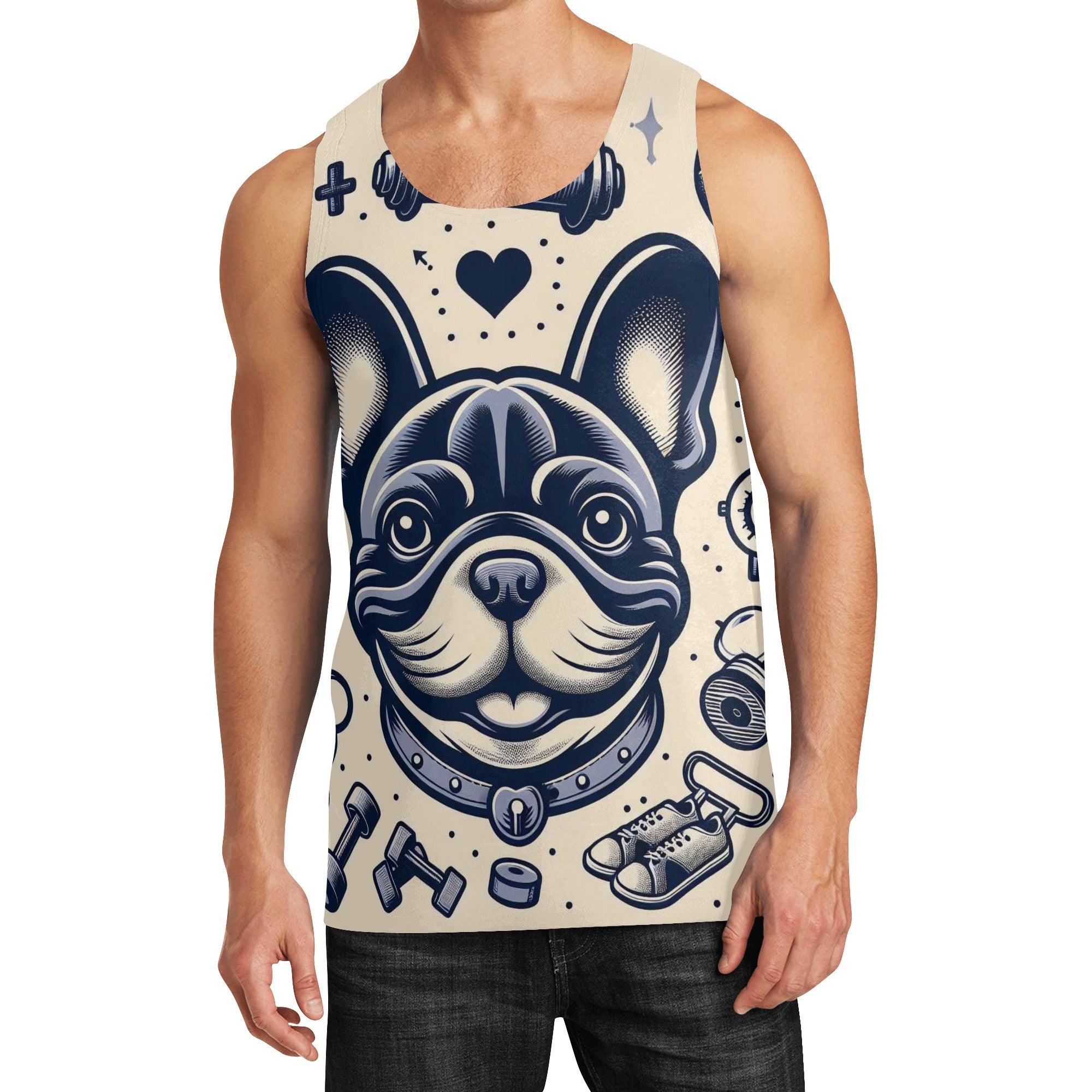 Fashion-Forward Trendy Louie - Men Tank Tops for Everyday Wear Durable