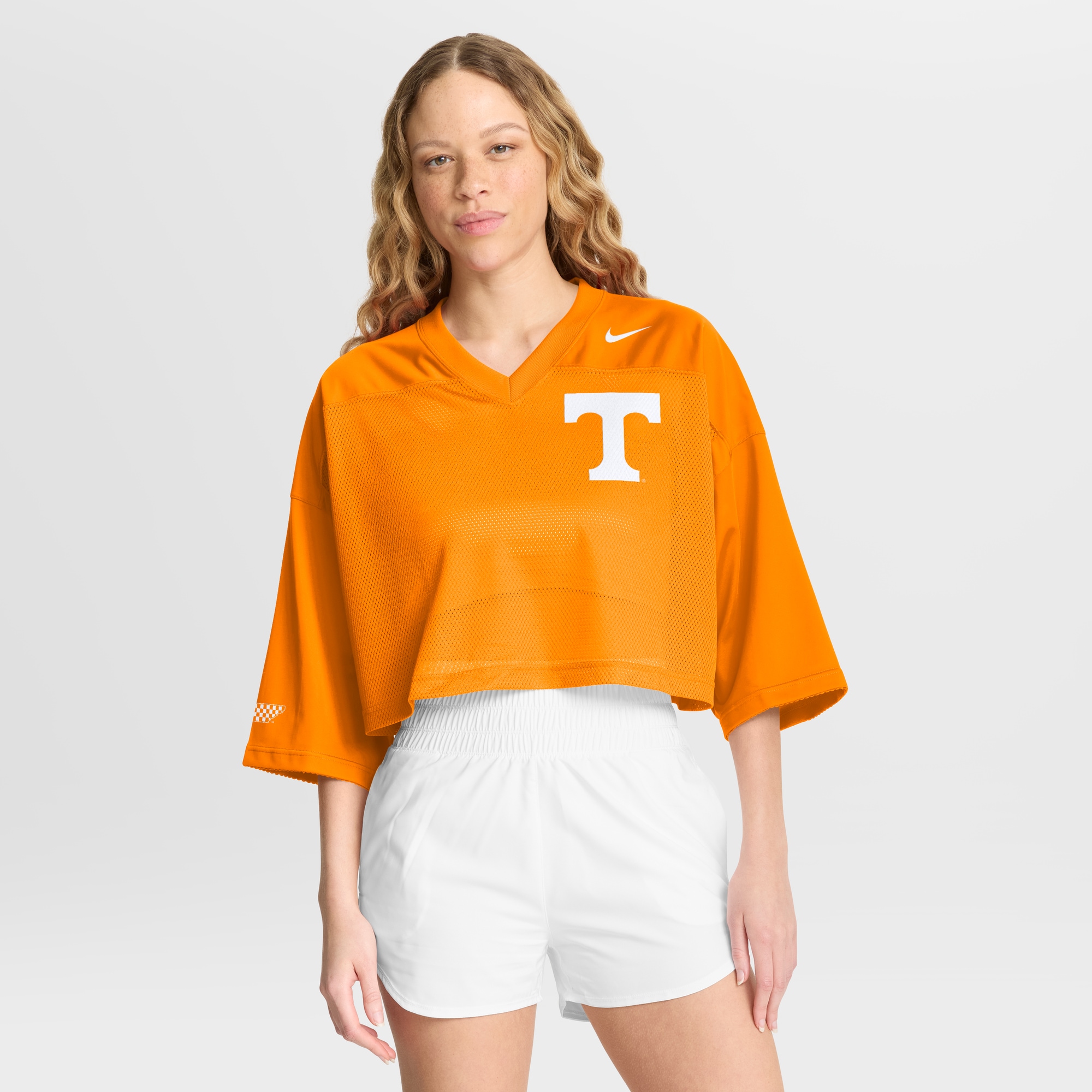 [NJP] Tennessee Volunteers Women's Cropped Mesh Dri-FIT Fashion Jersey - Tennessee Orange