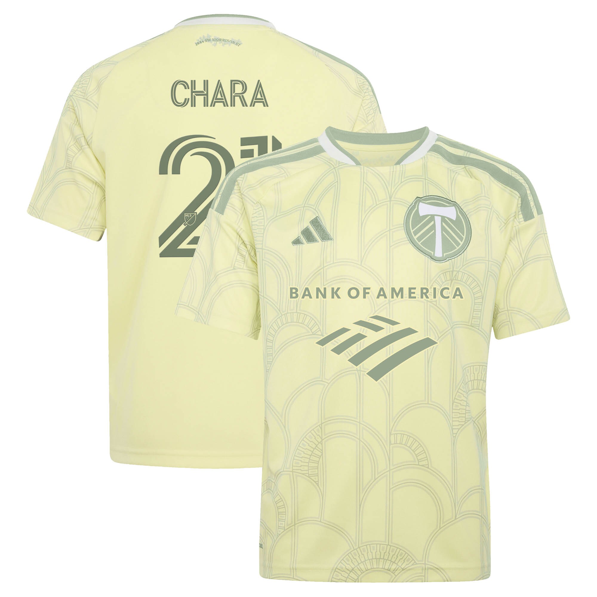 [ESK] Diego Chara Portland Timbers Youth 2026 Civic Stadium Kit Replica Jersey - Yellow