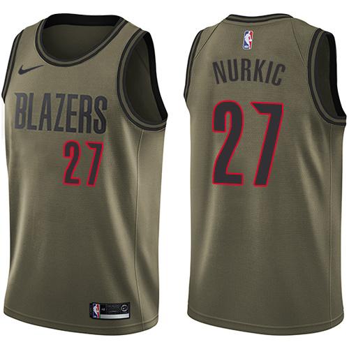POR Green Nike T. Blazers #27 NBA Jersey NBA Fan Apparel Game Day Wear