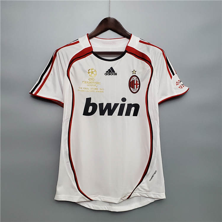 06-07 AC Milan White Retro Football Shirt Soccer Jersey - Official