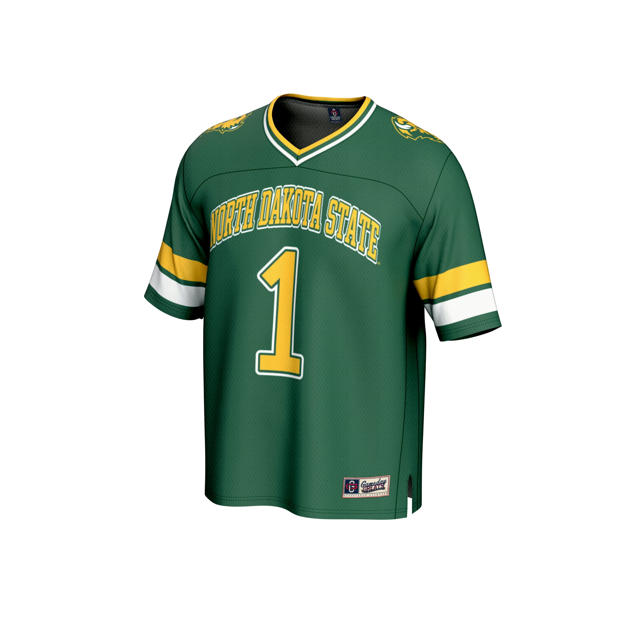 #1 Green NDSU Bison Lightweight Collegiate Football Fashion Jersey