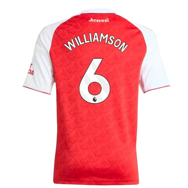 Arsenal Club Contemporary Home Football Shirt (Williamson 6) (Kids)
