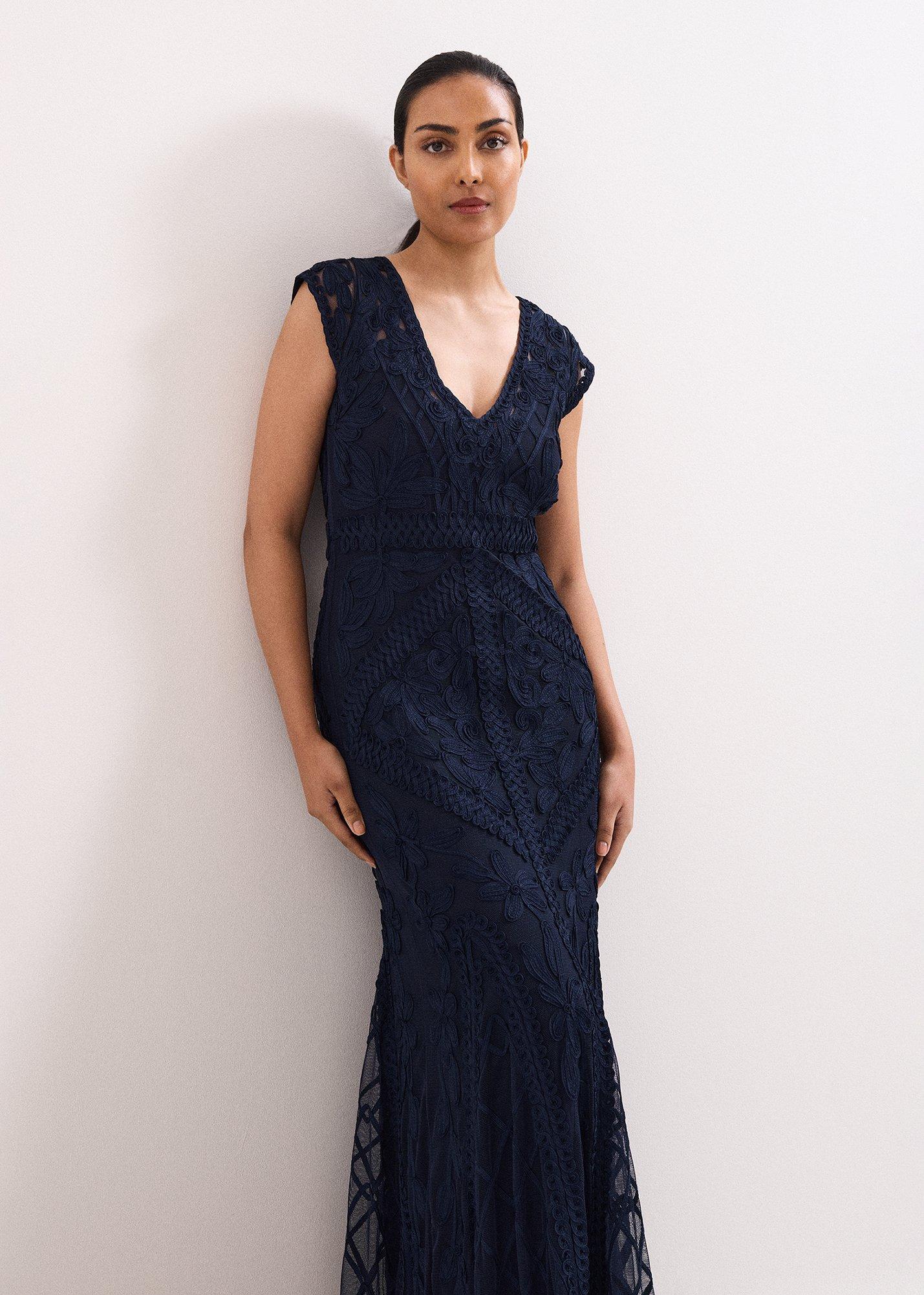 Petite Khiana Tapework Maxi Dress