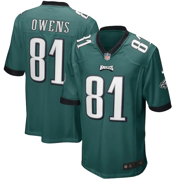 None Terrell Owens Game Jersey - Green | NFL Player Jersey | NFL Footb