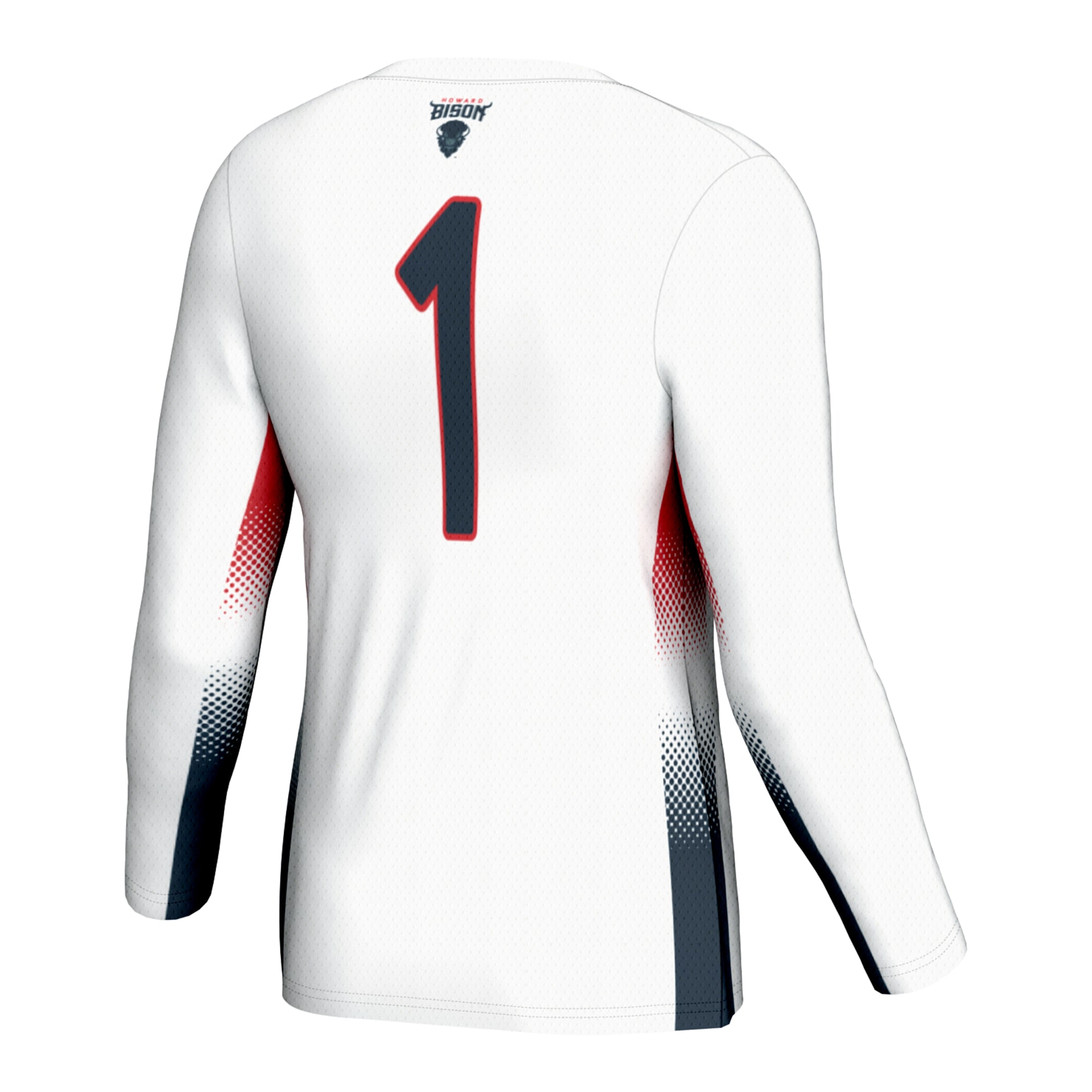 [NJP] Howard Bison GameDay Greats Unisex Lightweight Volleyball Jersey - White