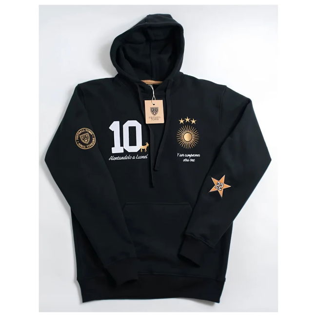 Tournament-Edition Argentina Messi Hoodie El Sol Goat (Black)